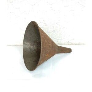 Vintage Metal Oil Funnel Rusted Collectible